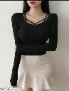 New koren squre neck full sleeve tops for womens and girls (s) (1).webp