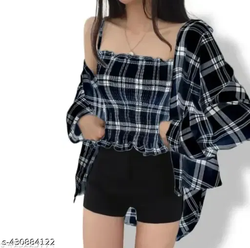 latest trending classic check shirt and top for woman and classic check shirt and top for kids girl's casual shirt and casual top for girl's and woman's