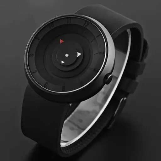 Unique Black Modern Design Men's Watch