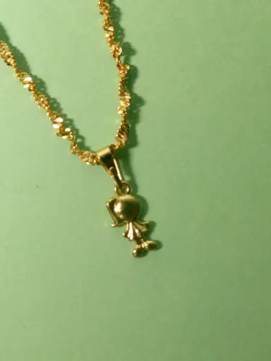 charm buddy golden pendant  with chain
