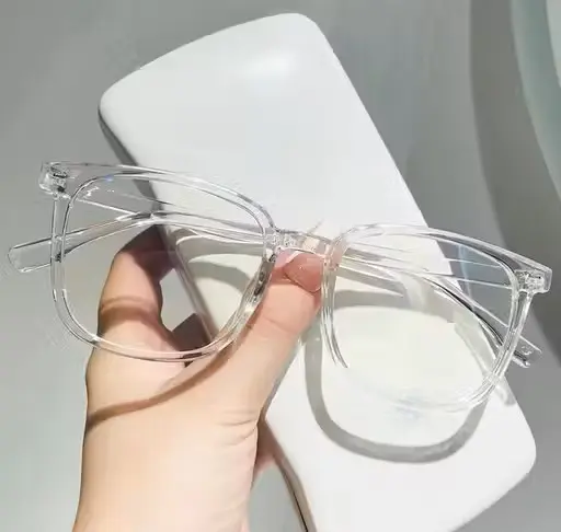 Elegant Oversized White Frame Glasses